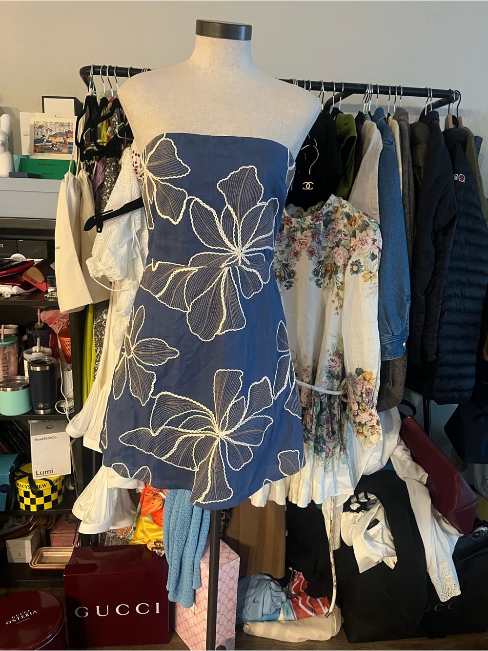 FLATWHITE - strapless dress size S